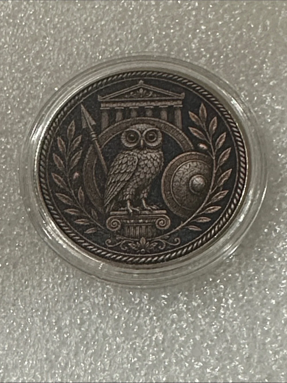 Athena Goddess of Wisdom Antique Finish Collectible Coin